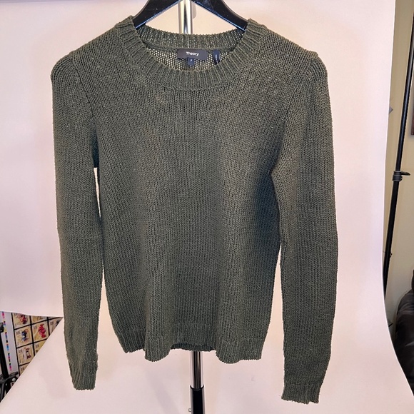 Theory Sweaters - Theory Womens Black Cable Knit Wool Crew Neck Pullover Sweater Top Size P